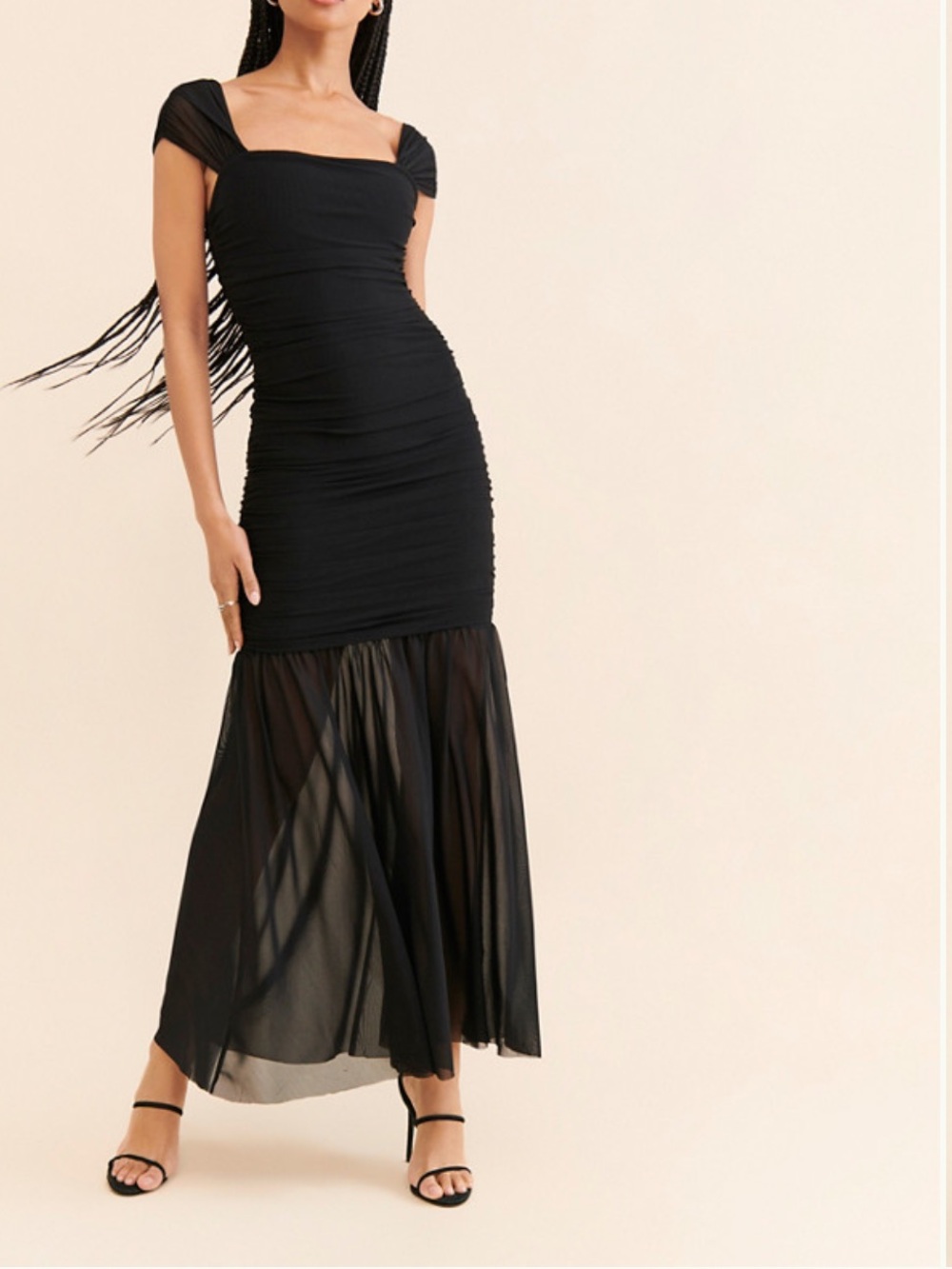 Elliatt Black Mesh Dress
